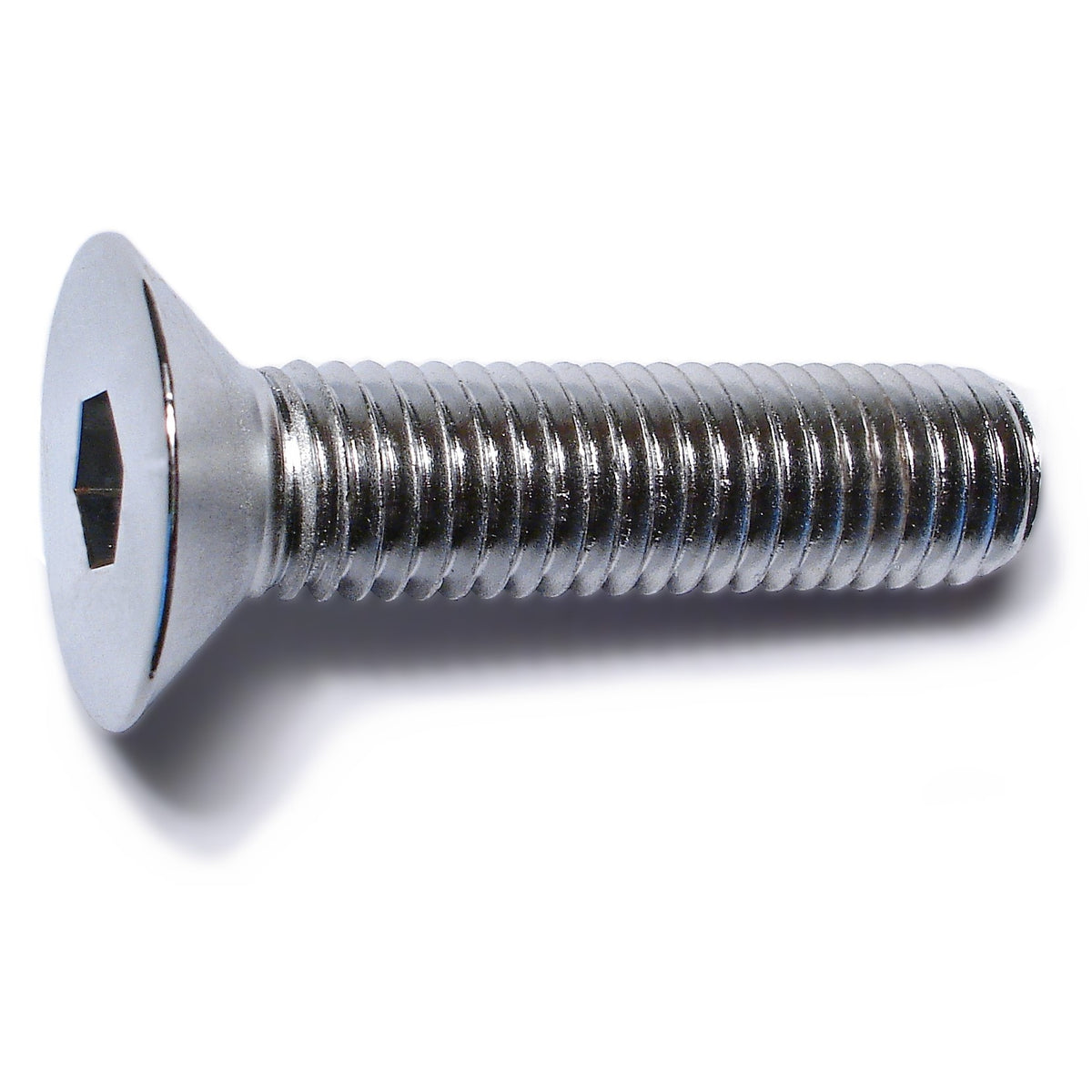 12mm-1.75 x 50mm Chrome Plated Class 10.9 Steel Coarse Thread Flat Hea ...