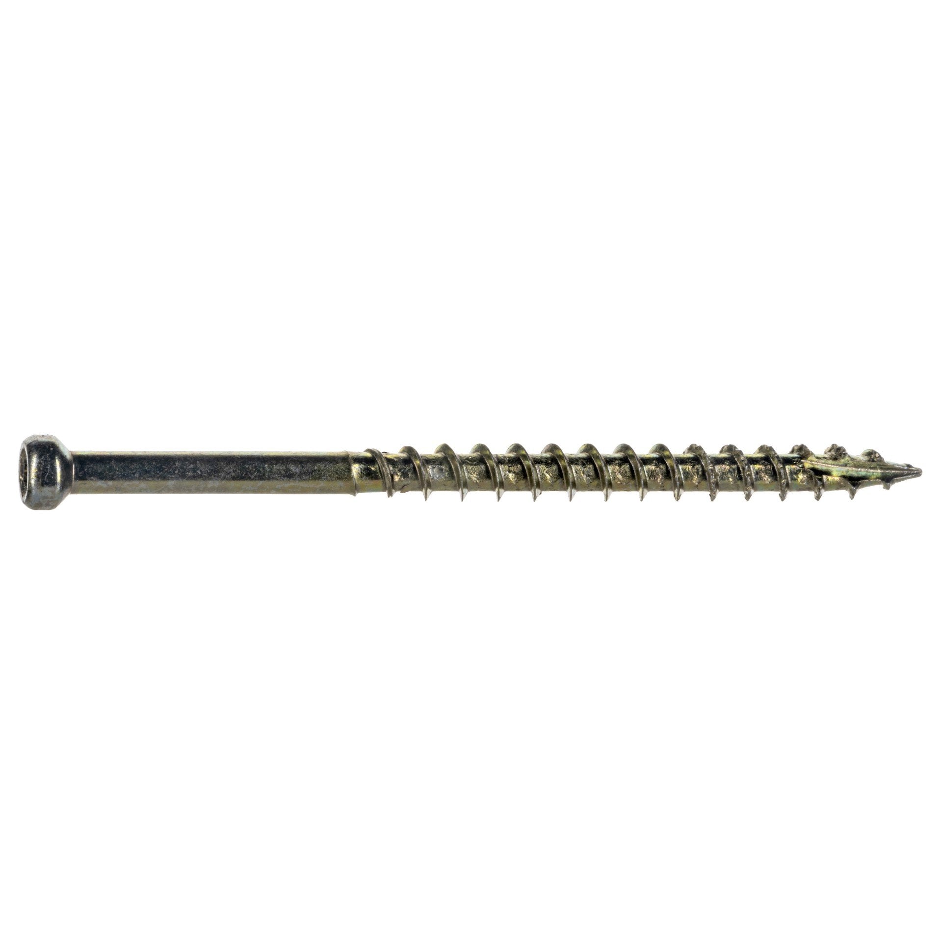 #8 x 2-1/2" SaberDrive® Star Drive Gold Zinc Trim Screws 1 lb. Tub (143 pcs.)