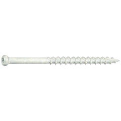 #8 x 2-1/2" White XL1500 Coated Steel Star Drive Trim Head Saberdrive Deck Screws