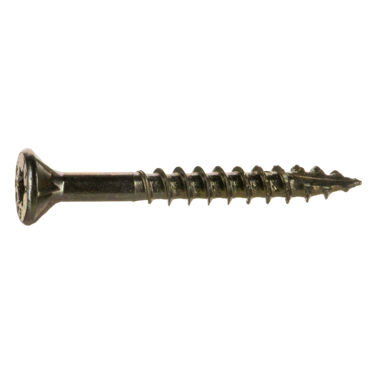 #6 x 1-1/4" Zinc Plated Steel Star Drive Interior Nibs Bugle Head Wood Screws