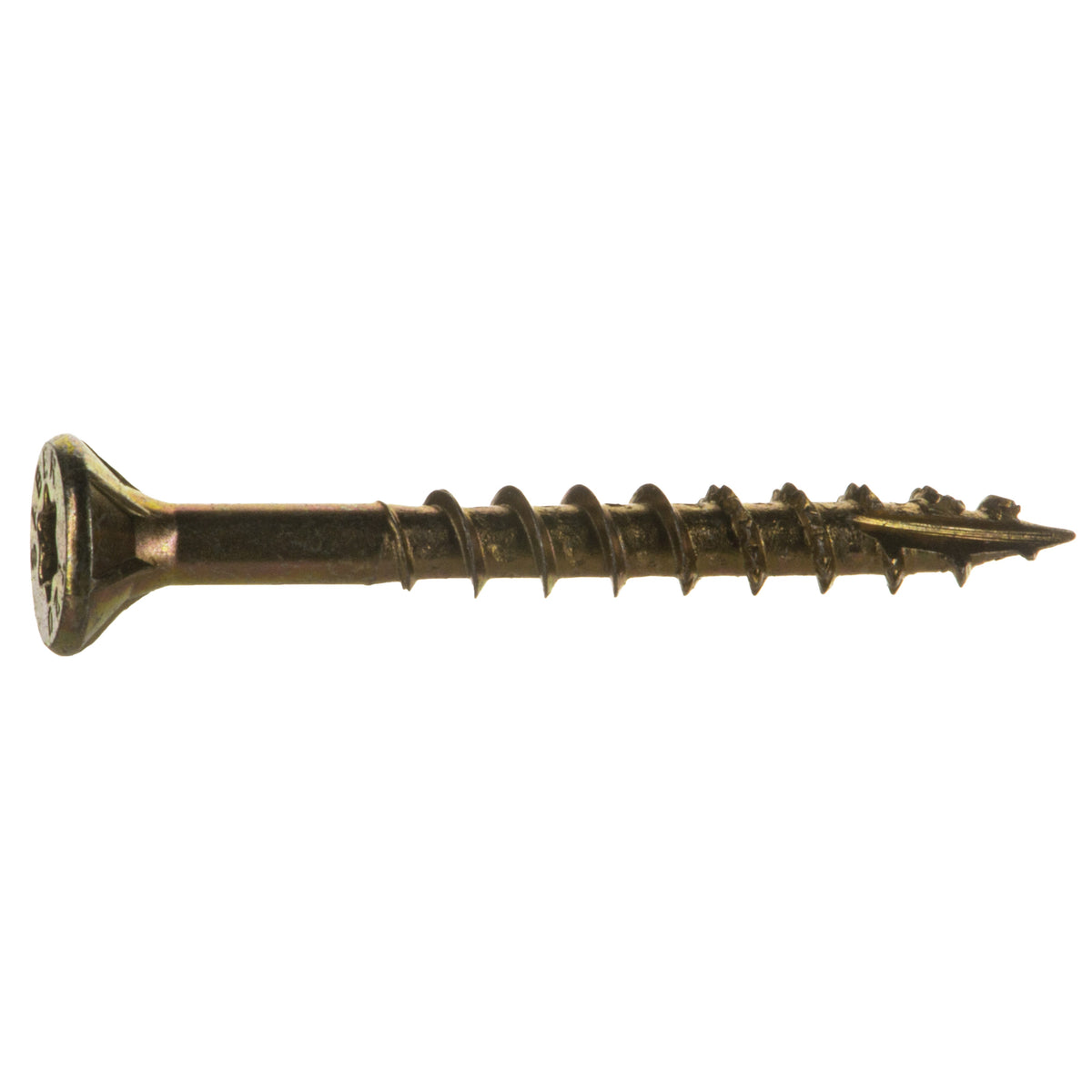 #8 x 1-1/2" Zinc Plated Steel Star Drive Interior Nibs Bugle Head Wood Screws