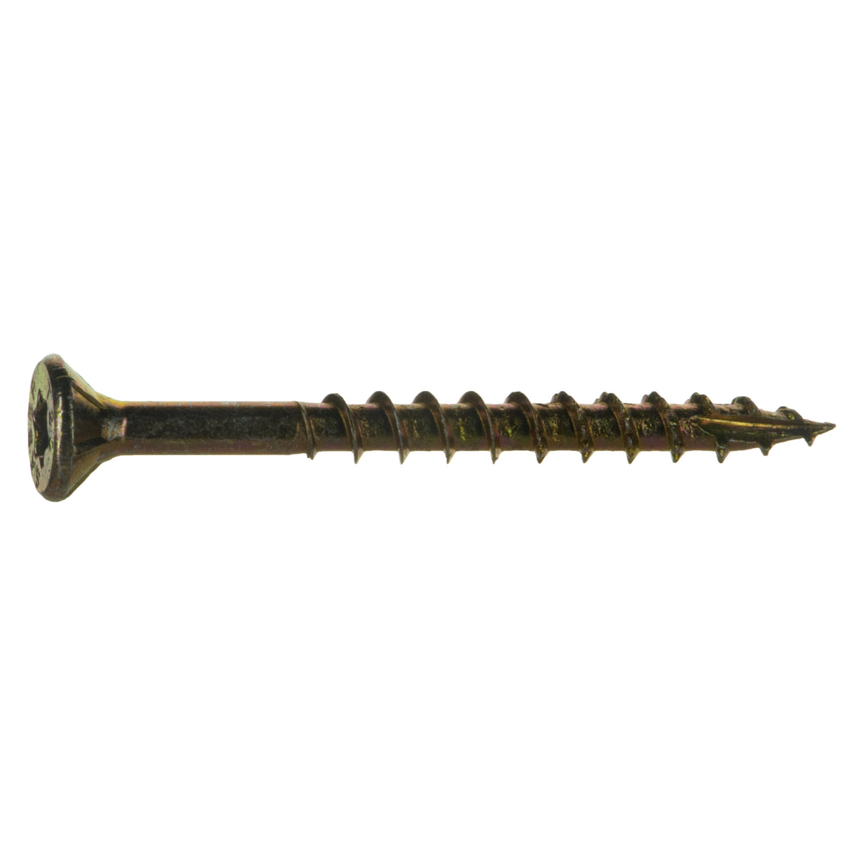 #8 x 1-3/4" Zinc Plated Steel Star Drive Interior Nibs Bugle Head Wood Screws