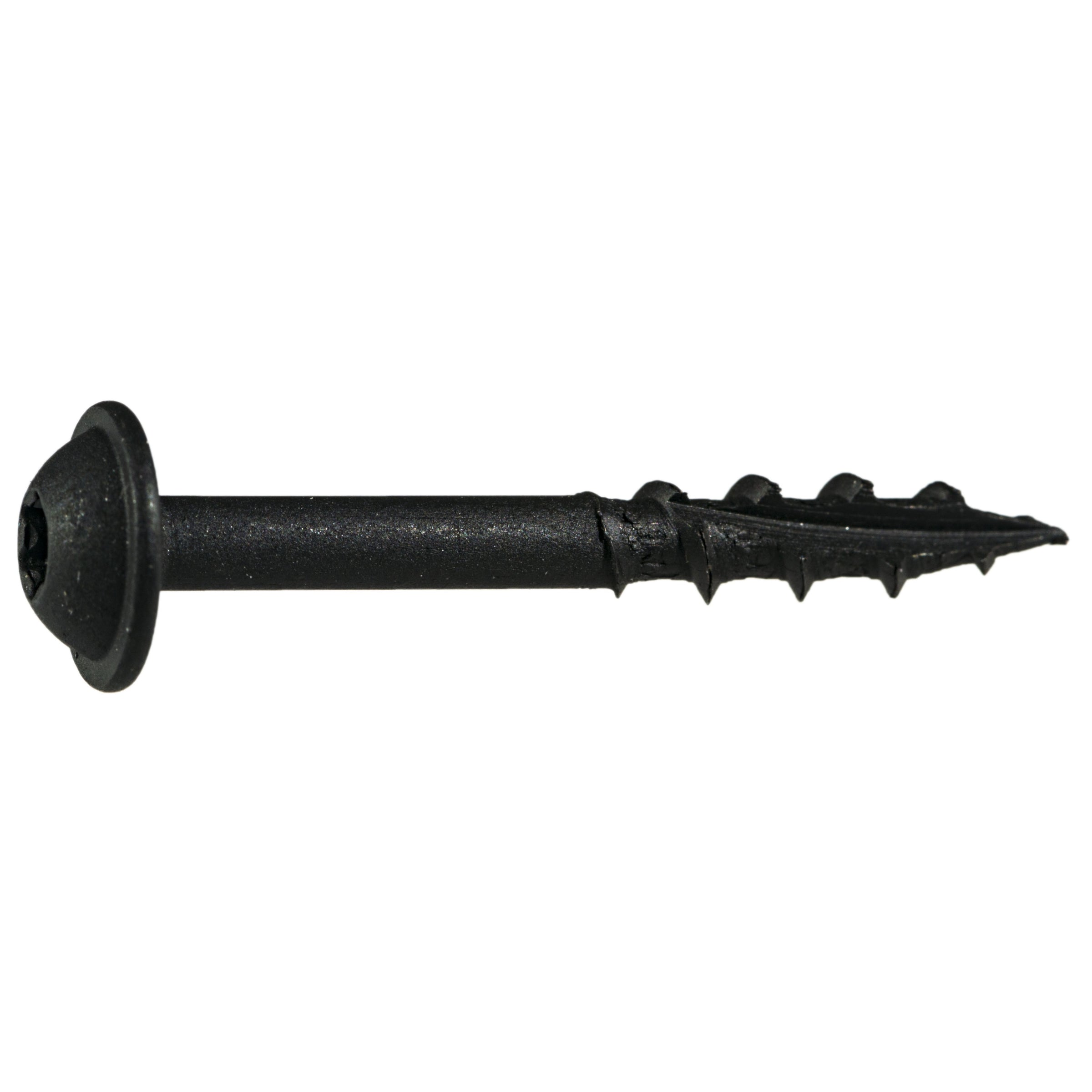 #7 x 1-1/4" Black Phosphate Steel Coarse Thread Star Drive Round Washer Head Pocket Screws