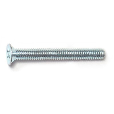 3mm-0.5 x 25mm Zinc Plated Class 4.8 Steel Coarse Thread Phillips Flat Head Machine Screws