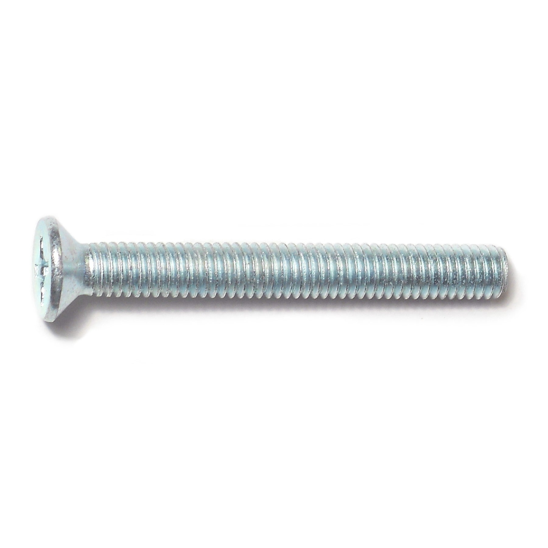 6mm-1.0 x 50mm Zinc Plated Class 4.8 Steel Coarse Thread Phillips Flat Head Machine Screws