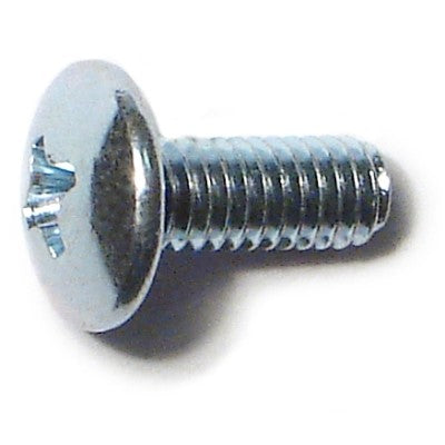 4mm-0.7 x 10mm Zinc Plated Class 4.8 Steel Coarse Thread Phillips Truss Head Machine Screws