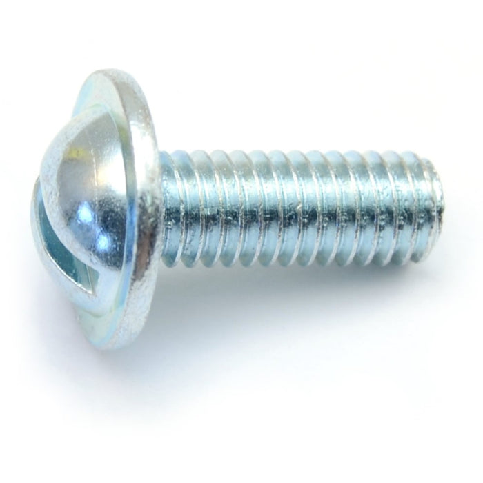 6mm-1.0 x 16mm Zinc Plated Steel Coarse Thread Slotted Round Head Machine Screws