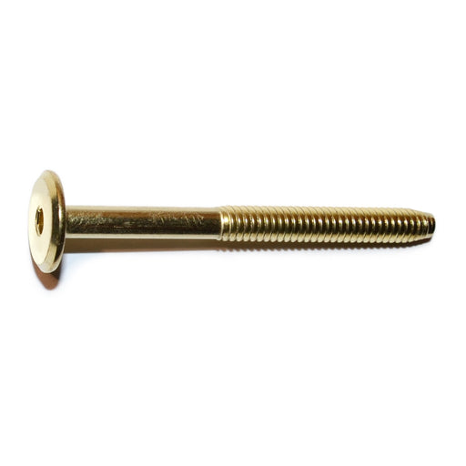 1/4"-20 x 2.75" Brass Plated Steel Coarse Thread Joint Connector Bolts