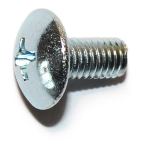 5mm-0.8 x 10mm Zinc Plated Class 4.8 Steel Coarse Thread Phillips Truss Head Machine Screws