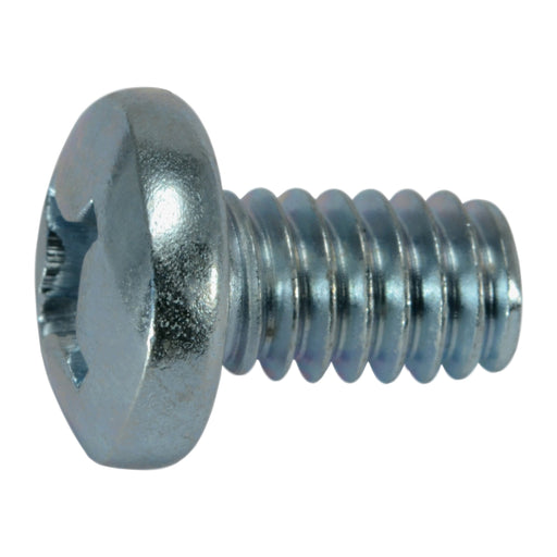 #12-24 x 3/8" Zinc Plated Steel Coarse Thread Phillips Pan Head Machine Screws