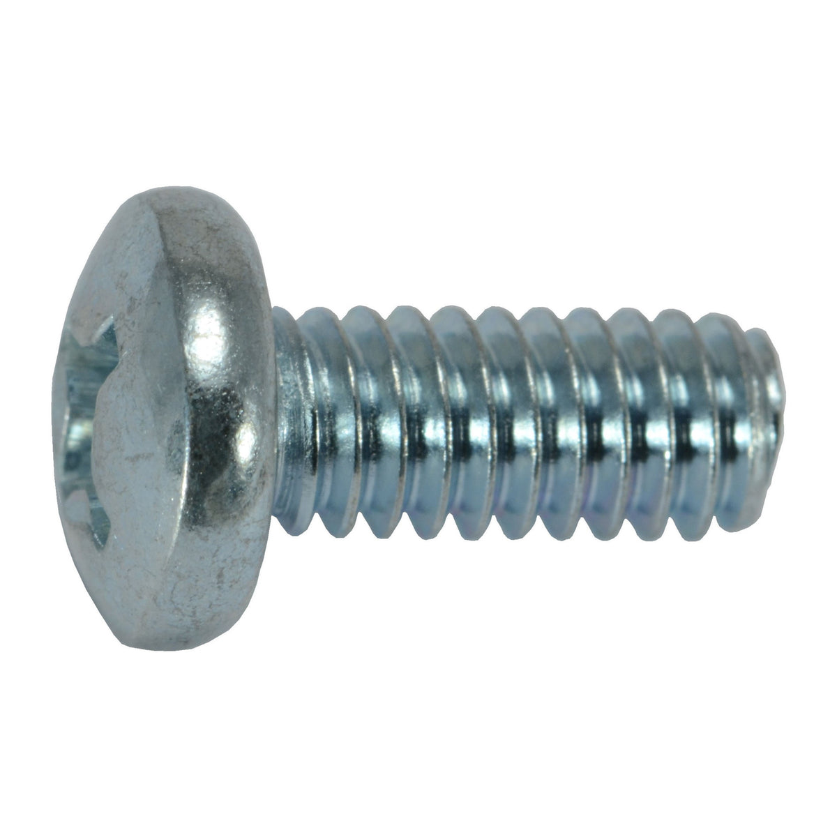 #12-24 x 1/2" Zinc Plated Steel Coarse Thread Phillips Pan Head Machine Screws