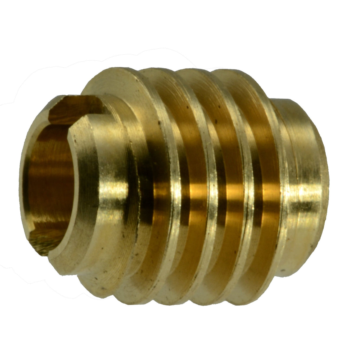 3mm-0.5 x 9.5mm Brass Coarse Thread Hard Wood Inserts — Fastener Line
