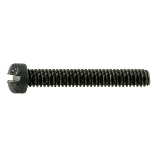 #1-72 x 1/2" Black Oxide Steel Fine Thread Slotted Fillister Head Gun Screws