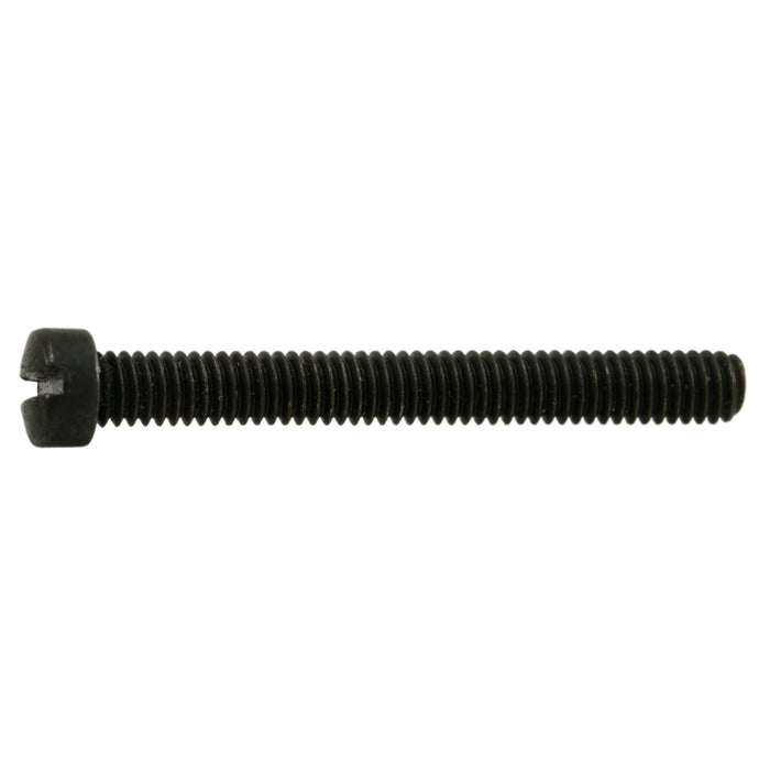 #4-48 x 1" Black Oxide Steel Fine Thread Slotted Fillister Head Gun Screws