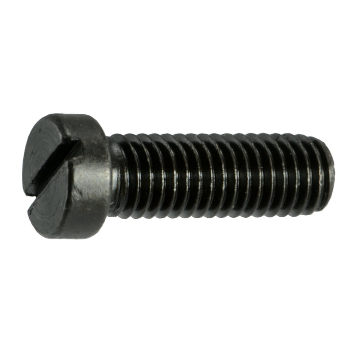 #8-40 x 1/2" Black Oxide Steel Fine Thread Slotted Fillister Head Gun Screws