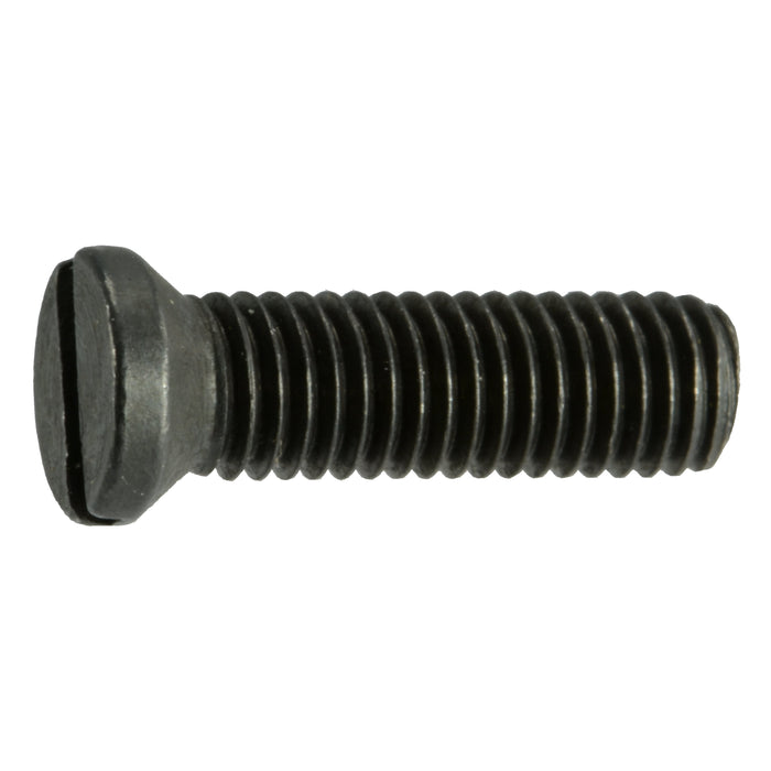 #8-40 x 1/2" Black Oxide Steel Fine Thread Slotted Oval Head Gun Screws