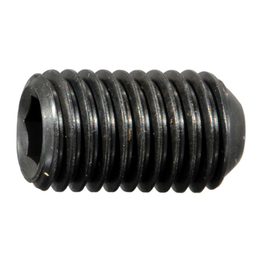 1/4"-28 x 7/16" Black Oxide Steel Fine Thread Socket Set Screws