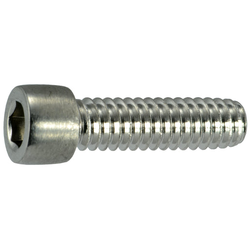 1/4"-20 x 7/8" Polished 18-8 Stainless Steel Coarse Thread Smooth Socket Cap Screws