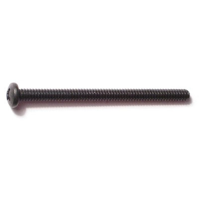 #6-32 x 2" Black Oxide Steel Coarse Thread Phillips Pan Head Machine Screws