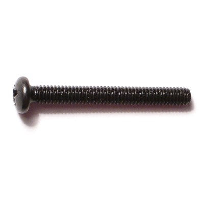 #8-32 x 1-1/2" Black Oxide Steel Coarse Thread Phillips Pan Head Machine Screws