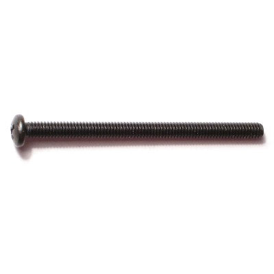 #8-32 x 2-1/2" Black Oxide Steel Coarse Thread Phillips Pan Head Machine Screws