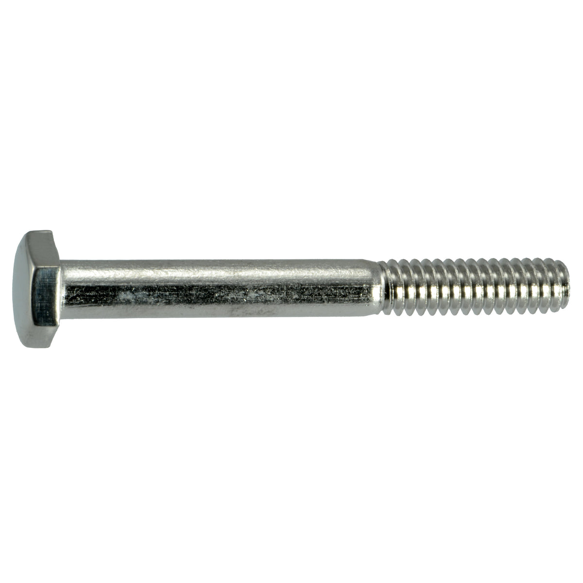 1/4"-20 x 2-1/4" Polished 18-8 Stainless Steel Coarse Thread Hex Cap Screws