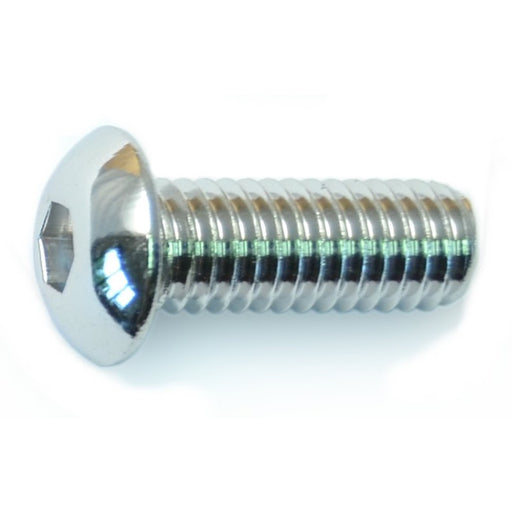 3/8"-16 x 1" Polished 18-8 Stainless Steel Coarse Thread Button Head Socket Cap Screws
