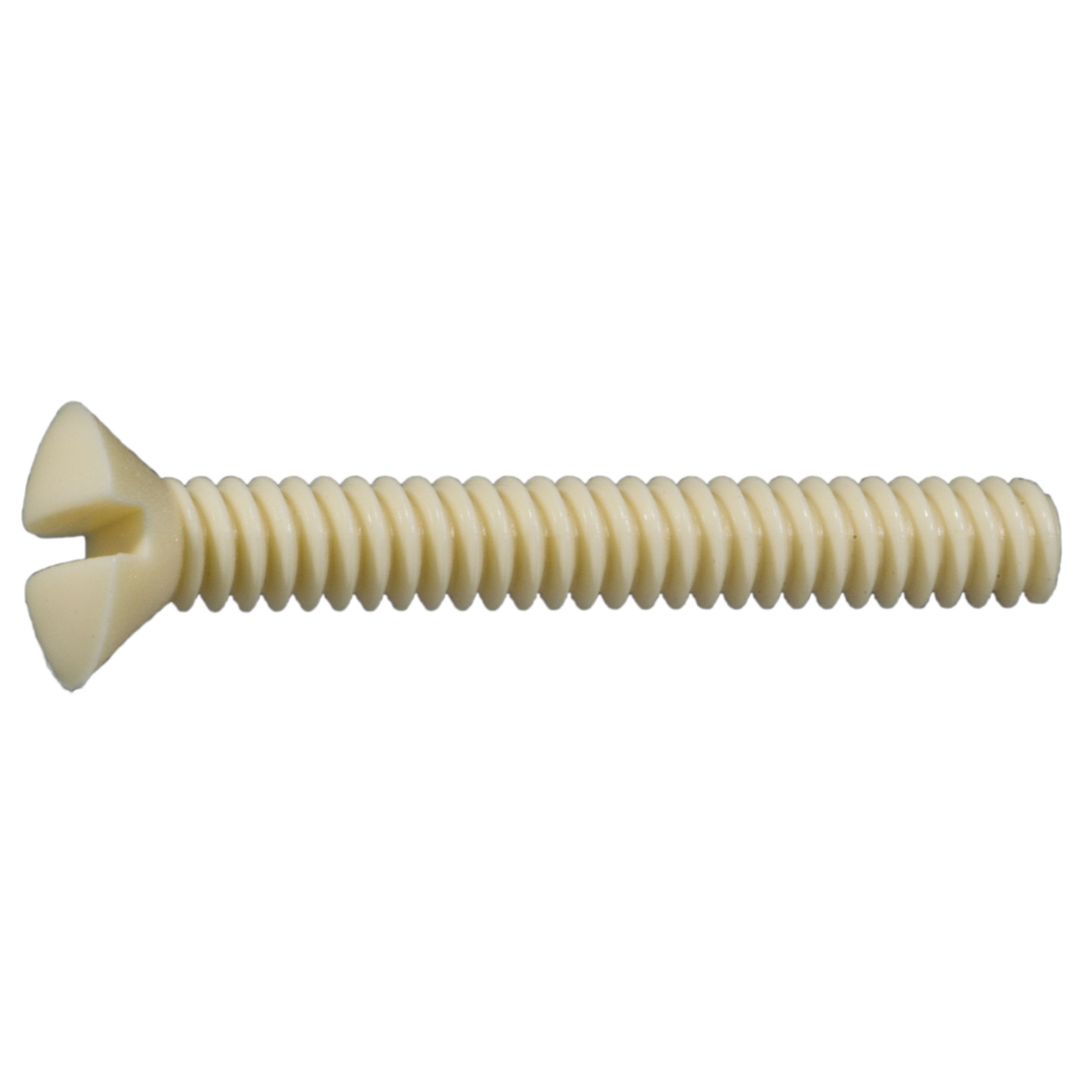 #6-32 x 1" Ivory Colored Slotted Oval Head Coarse Threaded Switch Plate Screws