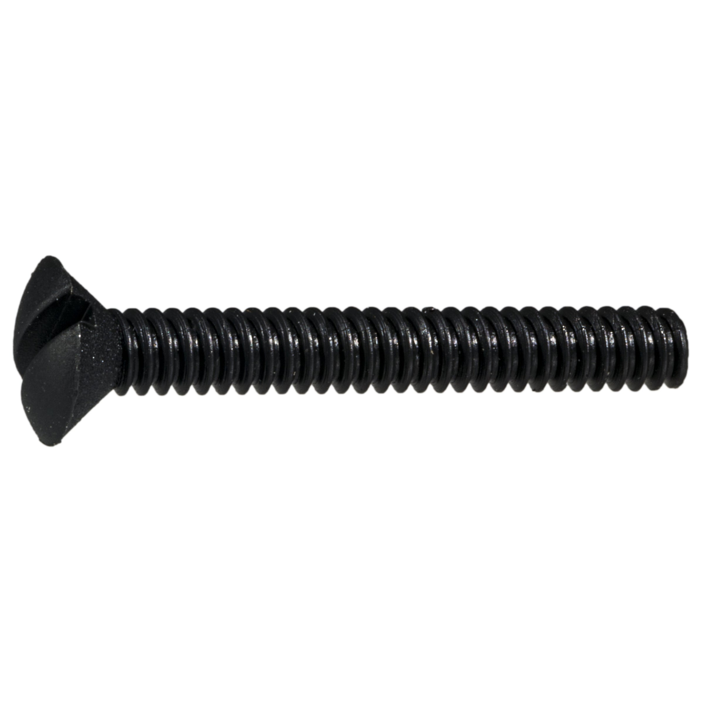 #6-32 x 1" Black Slotted Oval Head Coarse Threaded Switch Plate Screws