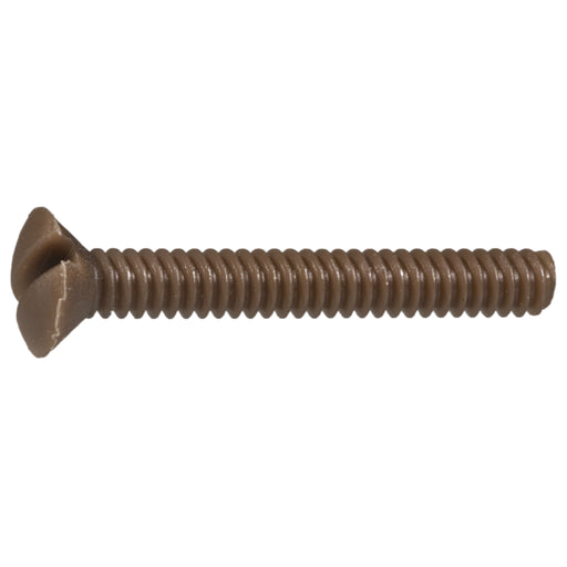 #6-32 x 1" Brown Slotted Oval Head Coarse Threaded Switch Plate Screws