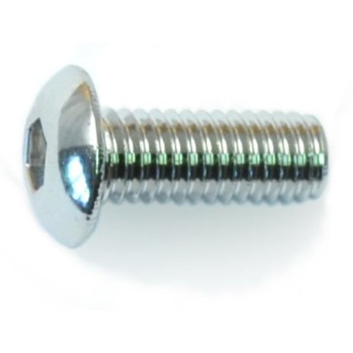 #10-32 x 1/2" Polished 18-8 Stainless Steel Fine Thread Button Head Socket Cap Screws