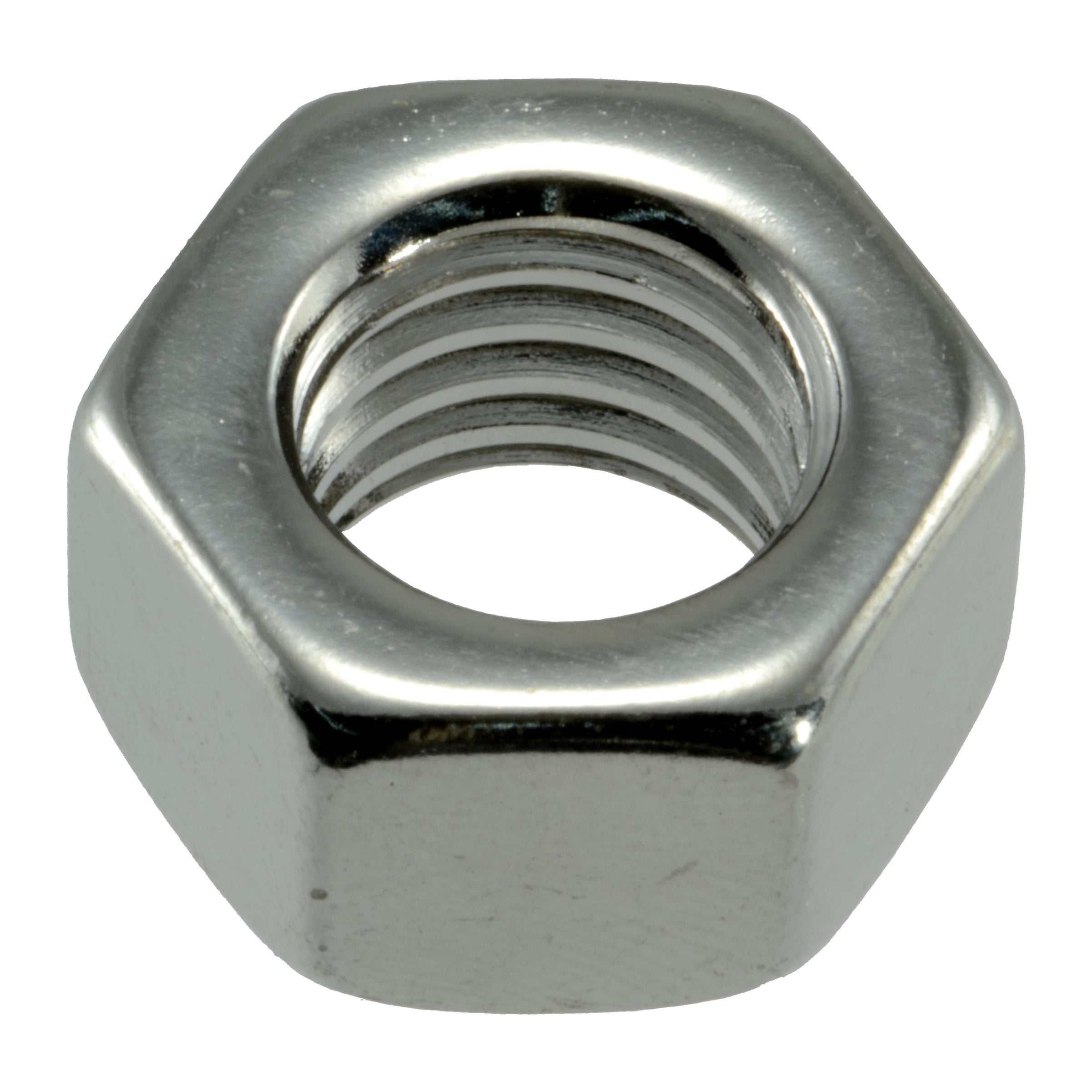 1/2"-13 Polished 18-8 Stainless Steel Grade 5 Coarse Thread Hex Nuts