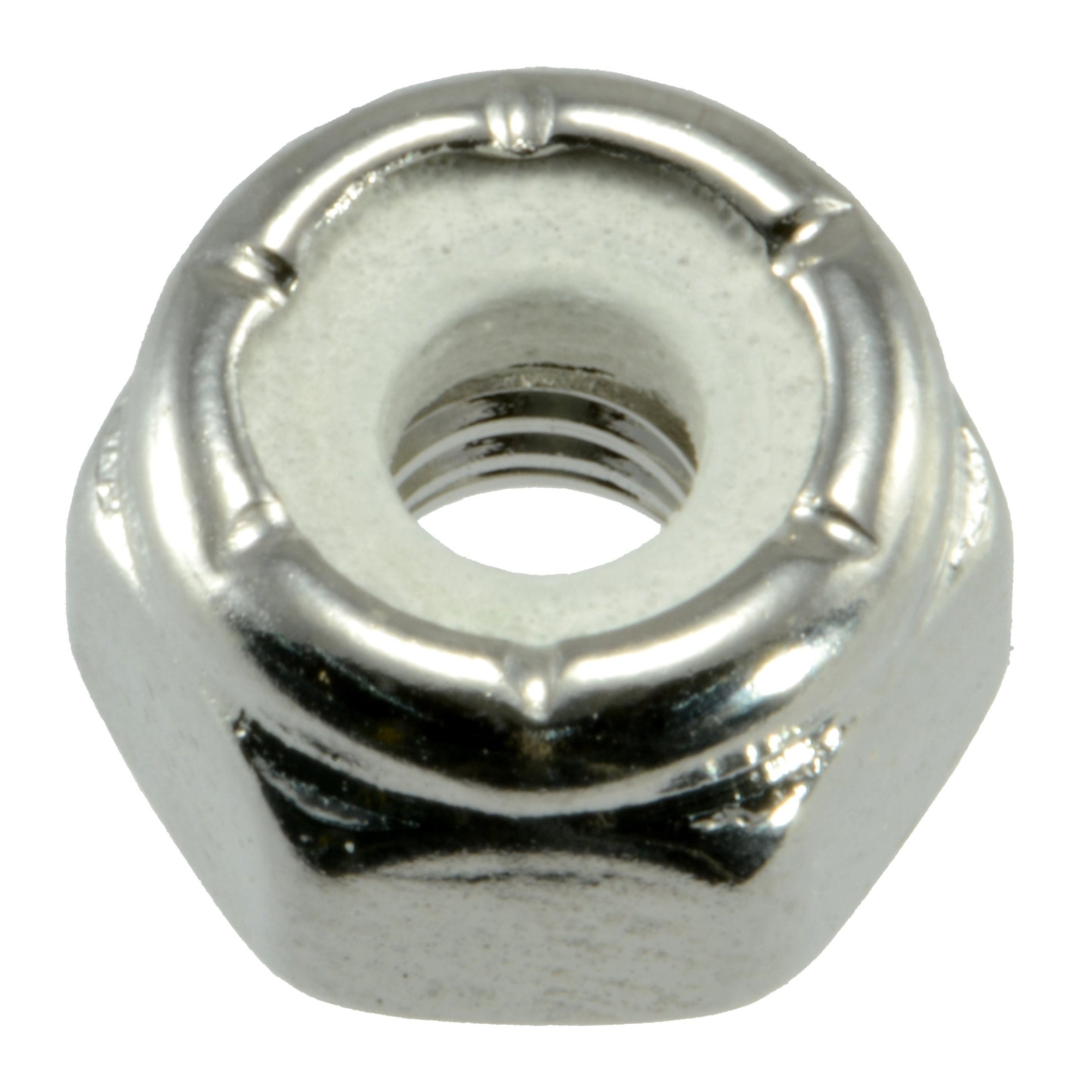 #8-32 Polished 18-8 Stainless Steel Coarse Thread Nylon Insert Lock Nuts