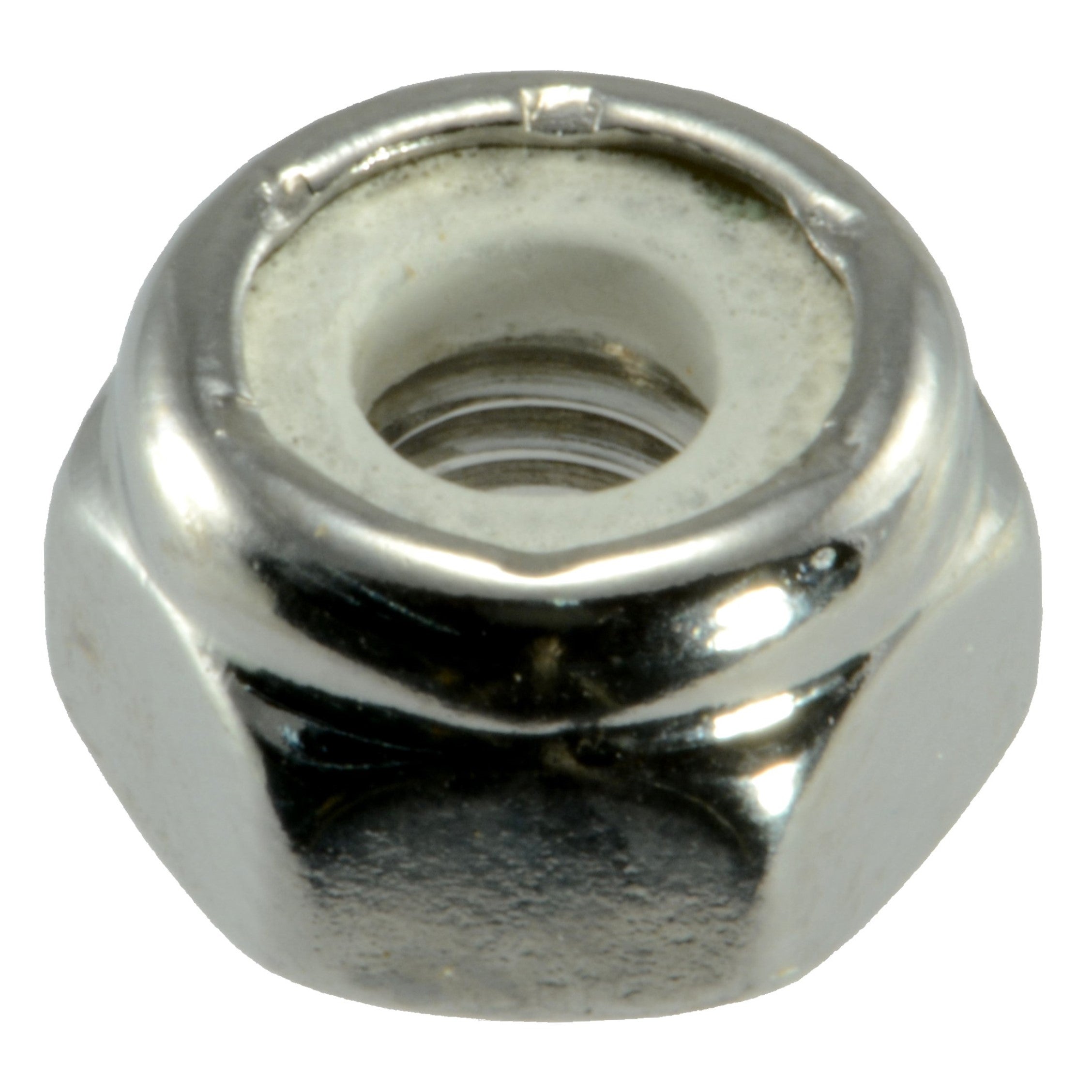 #10-32 Polished 18-8 Stainless Steel Fine Thread Nylon Insert Lock Nuts