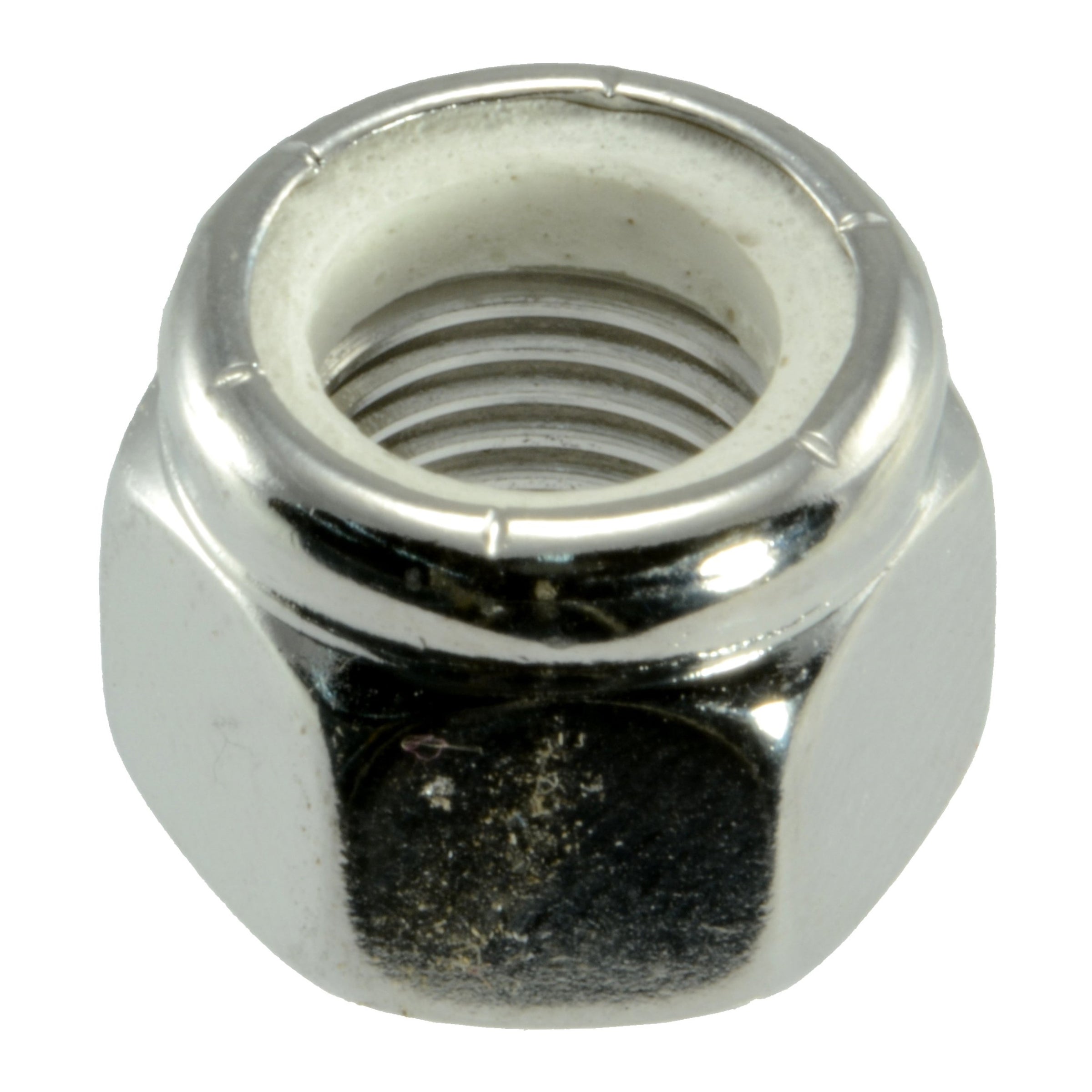 3/8"-24 Polished 18-8 Stainless Steel Fine Thread Nylon Insert Lock Nuts