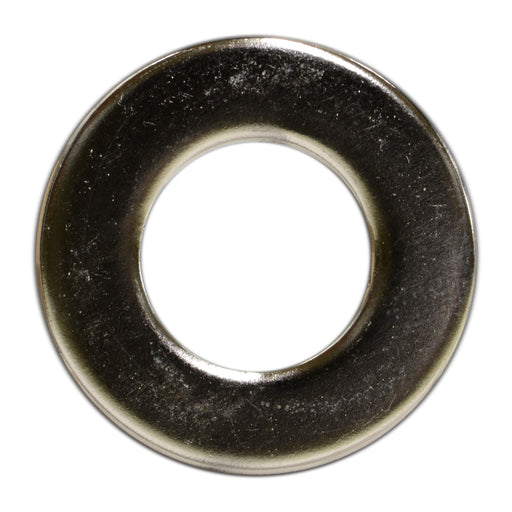 7/16" x 15/32" x 59/64" Polished 18-8 Stainless Steel SAE Flat Washers