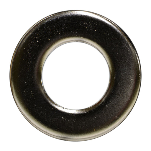 1/2" x 17/32" x 1-1/16" Polished 18-8 Stainless Steel SAE Flat Washers