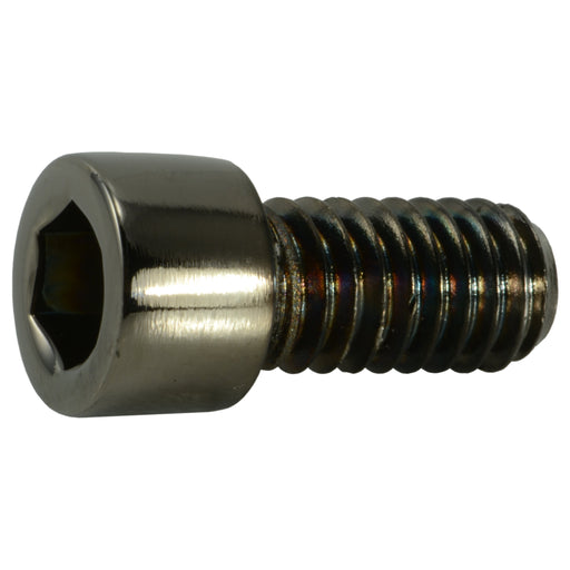 5/16"-18 x 5/8" Black Chrome Plated Steel Coarse Thread Smooth Socket Cap Screws