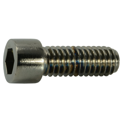 5/16"-18 x 7/8" Black Chrome Plated Steel Coarse Thread Smooth Socket Cap Screws