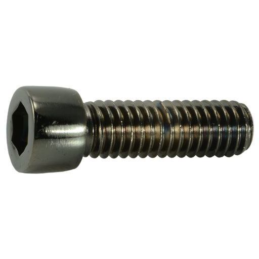 5/16"-18 x 1" Black Chrome Plated Steel Coarse Thread Smooth Socket Cap Screws