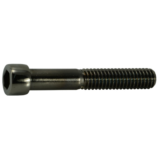 5/16"-18 x 2" Black Chrome Plated Steel Coarse Thread Smooth Socket Cap Screws