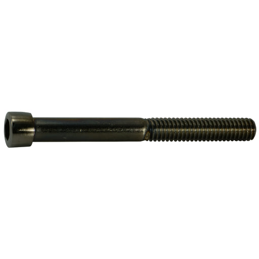 5/16"-18 x 3" Black Chrome Plated Steel Coarse Thread Smooth Socket Cap Screws