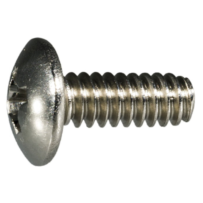 #6-32 X 3/8" Truss Head Phillips Machine Screws – 18-8 Stainless Steel, Black Oxide, Full Thread, 100-Pack