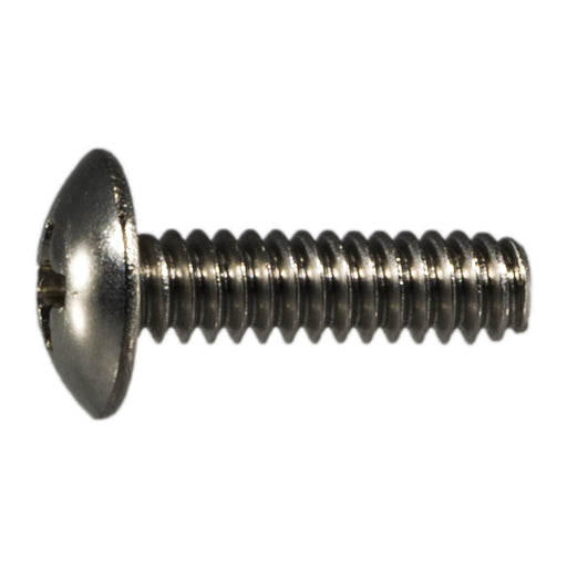 #6-32 x 1/2" 18-8 Stainless Steel Coarse Thread Phillips Truss Head Machine Screws