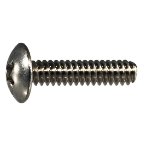 #6-32 x 5/8" 18-8 Stainless Steel Coarse Thread Phillips Truss Head Machine Screws