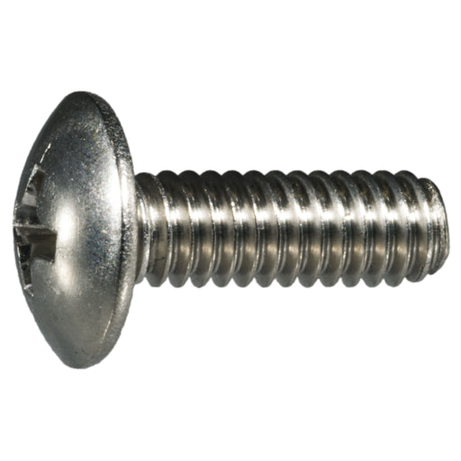 #8-32 x 1/2" 18-8 Stainless Steel Coarse Thread Phillips Truss Head Machine Screws
