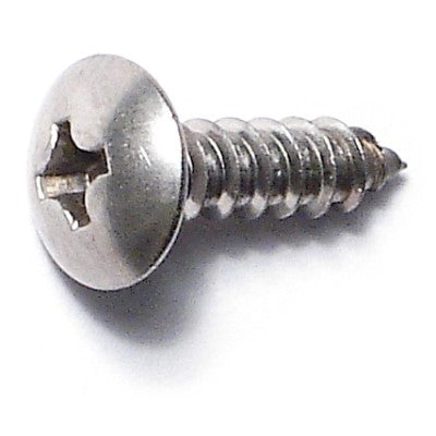 #6 x 1/2" 18-8 Stainless Steel Phillips Truss Head Sheet Metal Screws