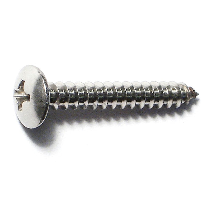 #6 x 1" 18-8 Stainless Steel Phillips Truss Head Sheet Metal Screws