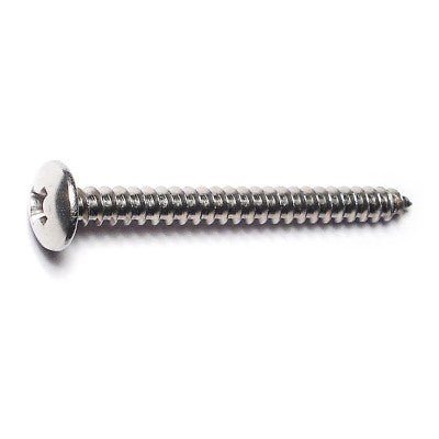 #6 x 1-1/2" 18-8 Stainless Steel Phillips Truss Head Sheet Metal Screws