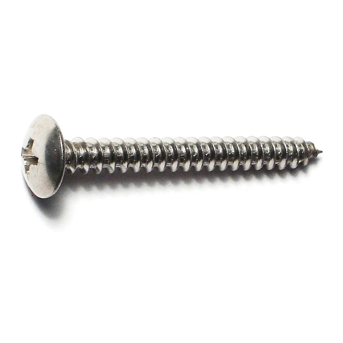 #8 x 1-1/2" 18-8 Stainless Steel Phillips Truss Head Sheet Metal Screws